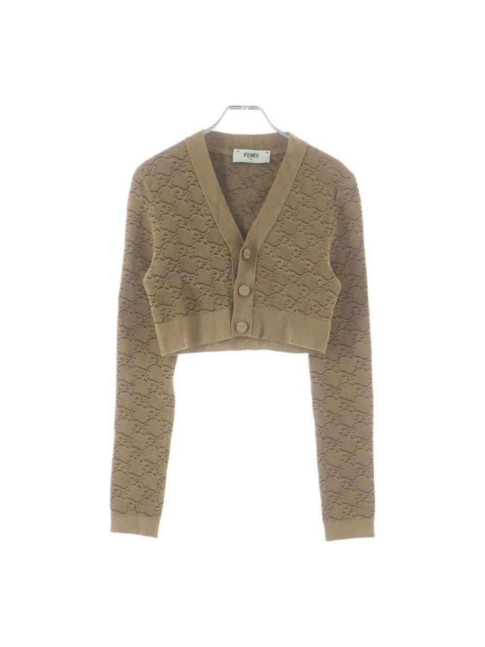 Fendi Calligraphy Cardigan Ahed Brown